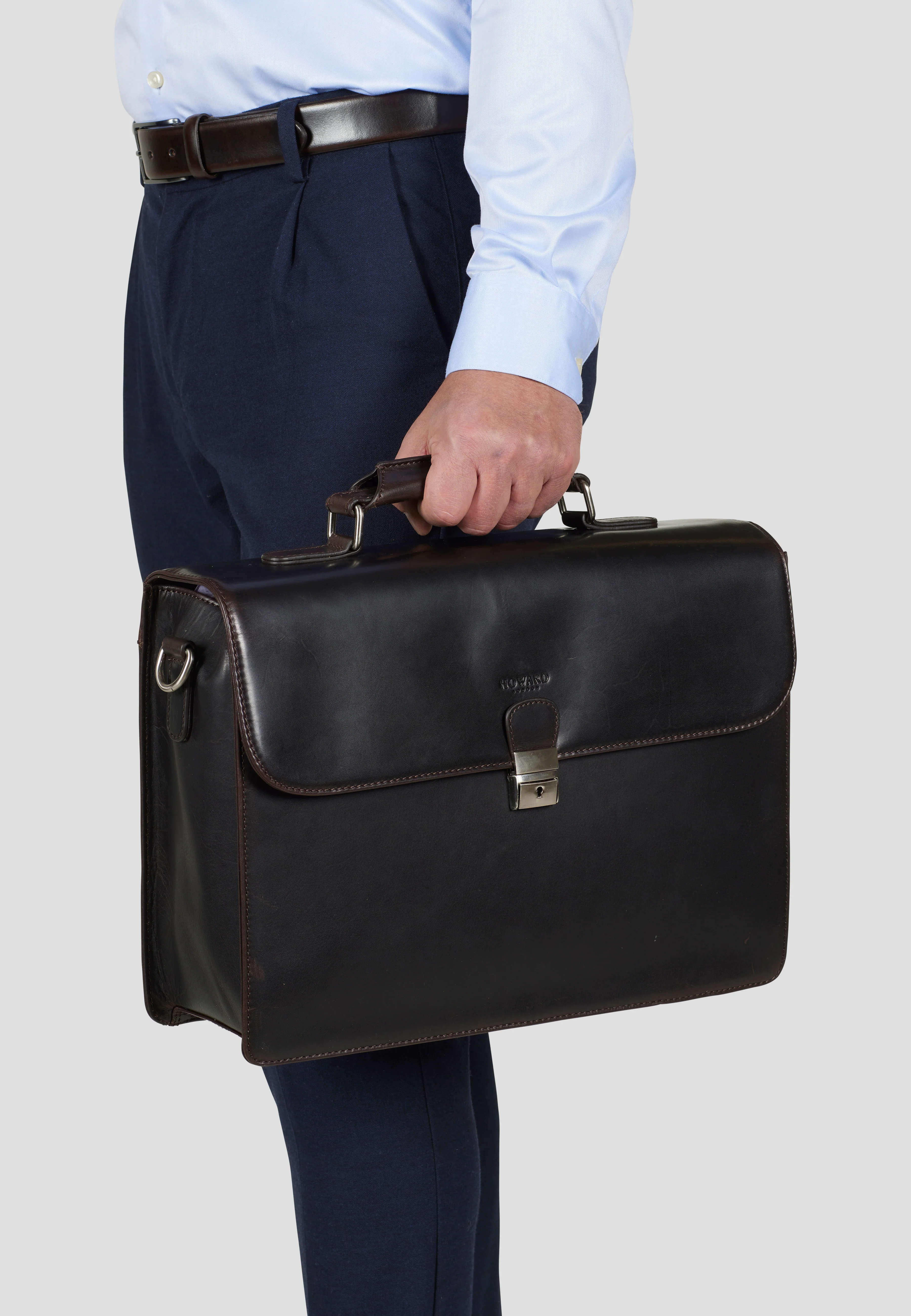 Briefcase Bag Eric Dark Brown - Image 5