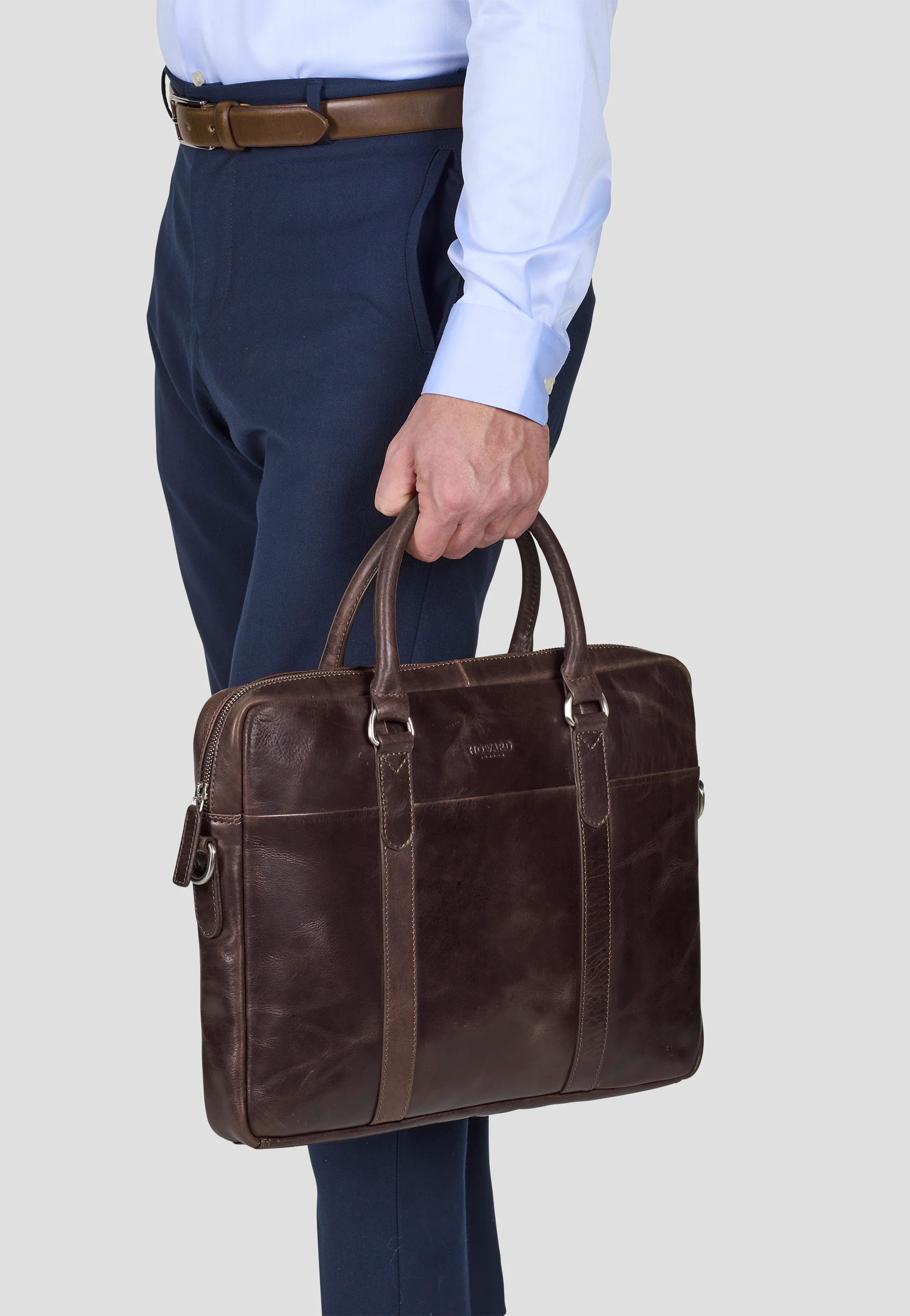 Laptop Bag Ashton Dark Brown - Image 5