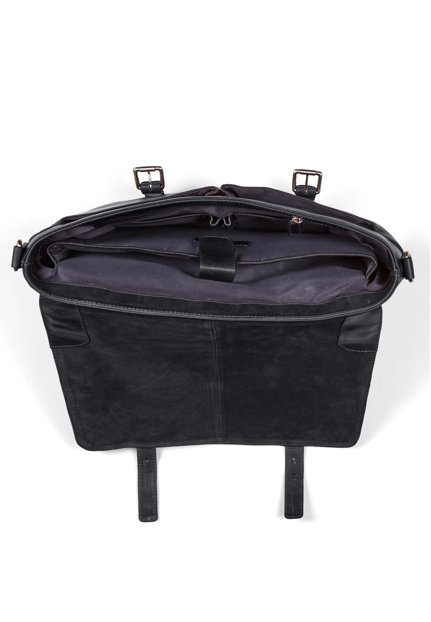 Leather Briefcase Bag James Black - Image 5