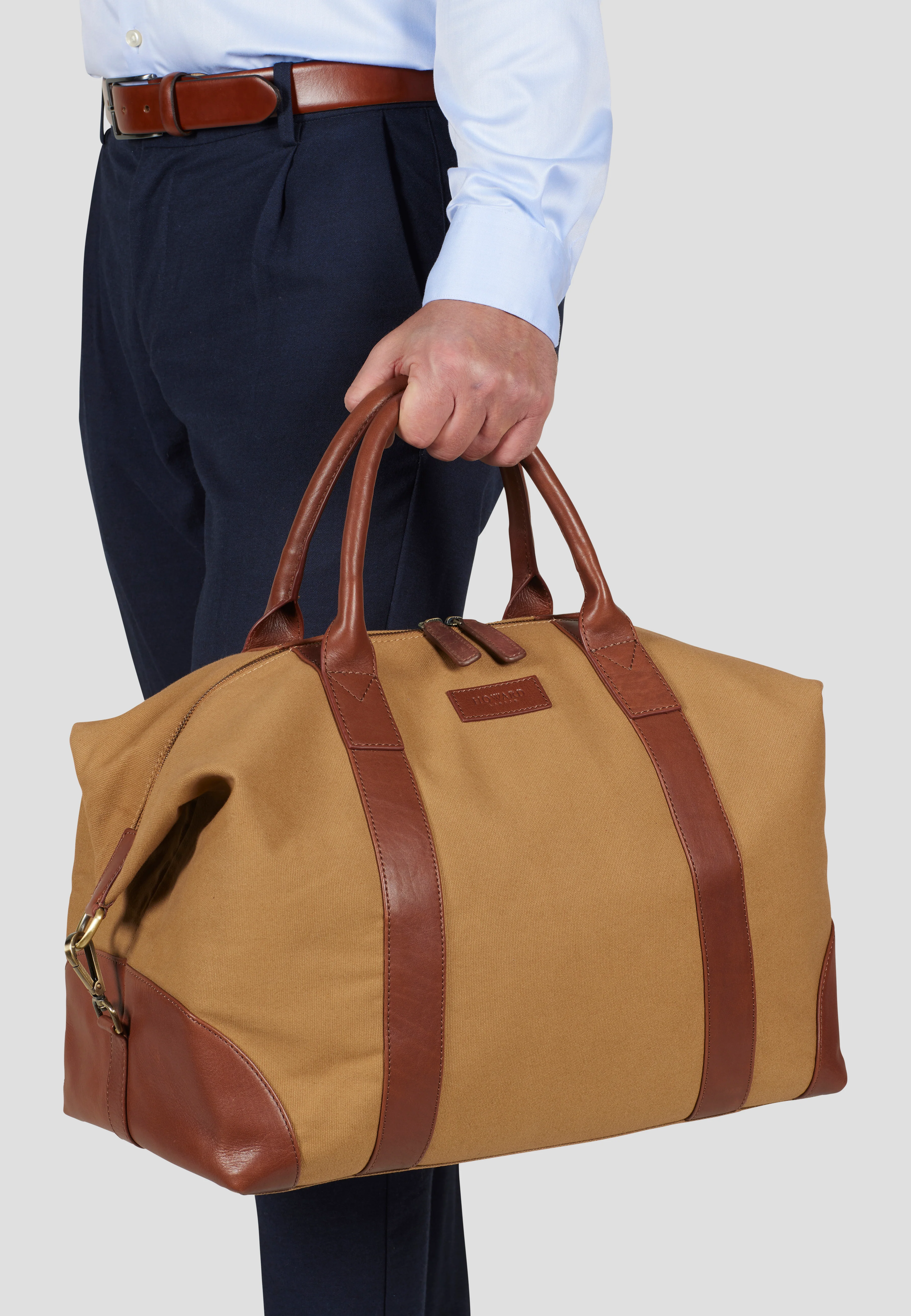 Weekend Bag Steven Canvas Beige - Image 5