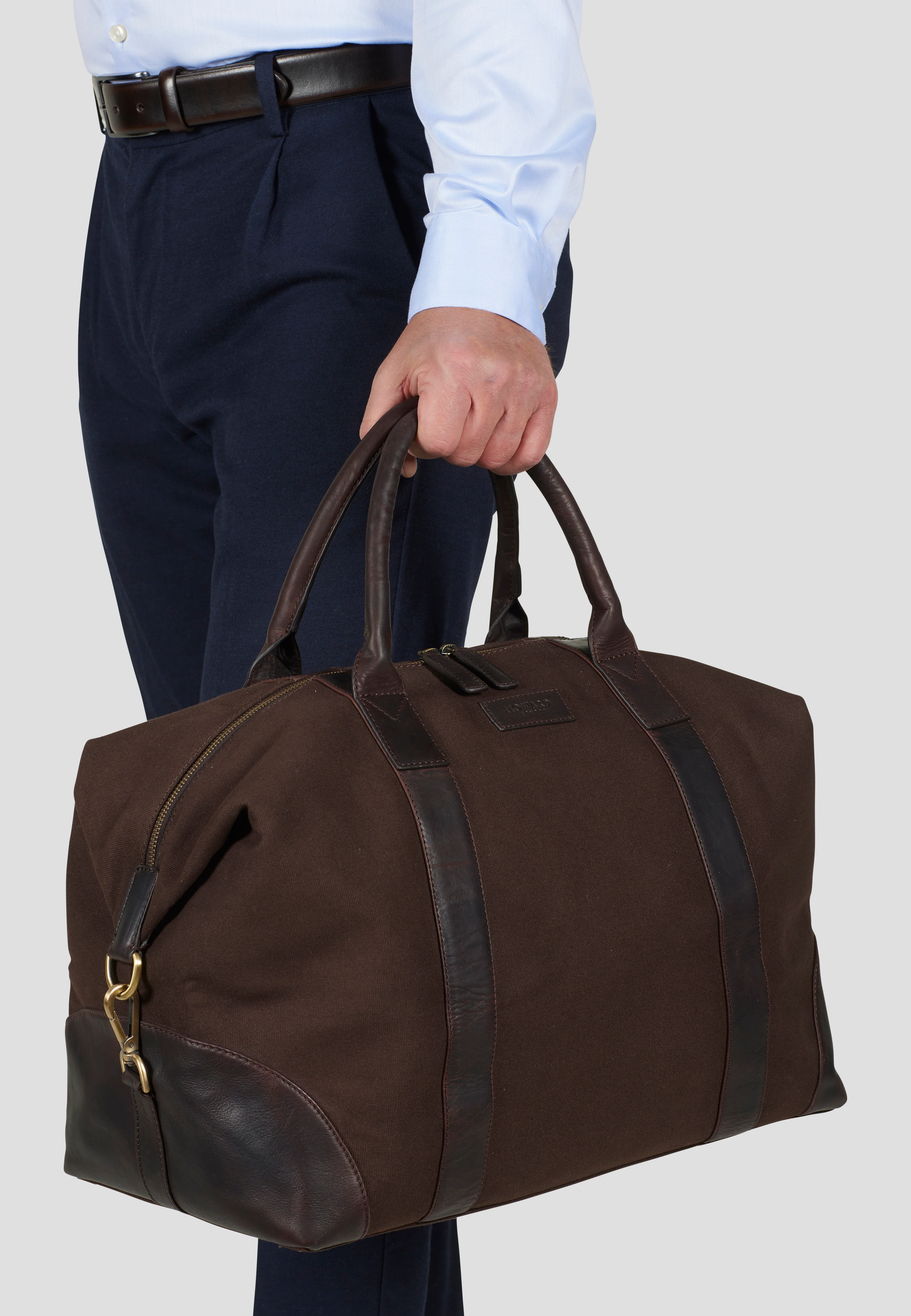 Weekend Bag Steven Canvas Dark Brown - Image 5